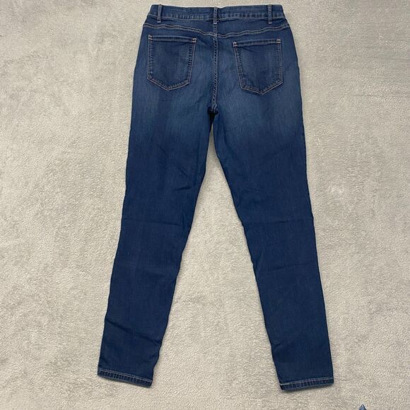 Vera Wang Jeans Womens 14 Blue Skinny Dark Wash Mid Rise Simply Vera Denim - Picture 10 of 11